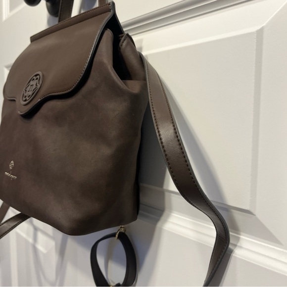 Nanette Lepore Brown Vegan Leather Logo Convertible Backpack - Picture 4 of 10